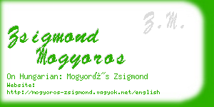 zsigmond mogyoros business card